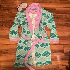 NWOT Disney Little Mermaid Robe w/ Sleep Mask!